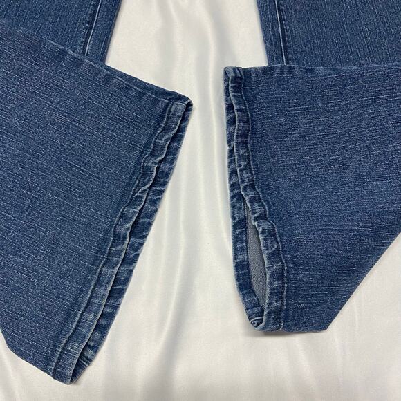 Faded Glory Jeans Stretch Med Stone Dark Blue Bling Pocket Plus Size 22W - Picture 6 of 12